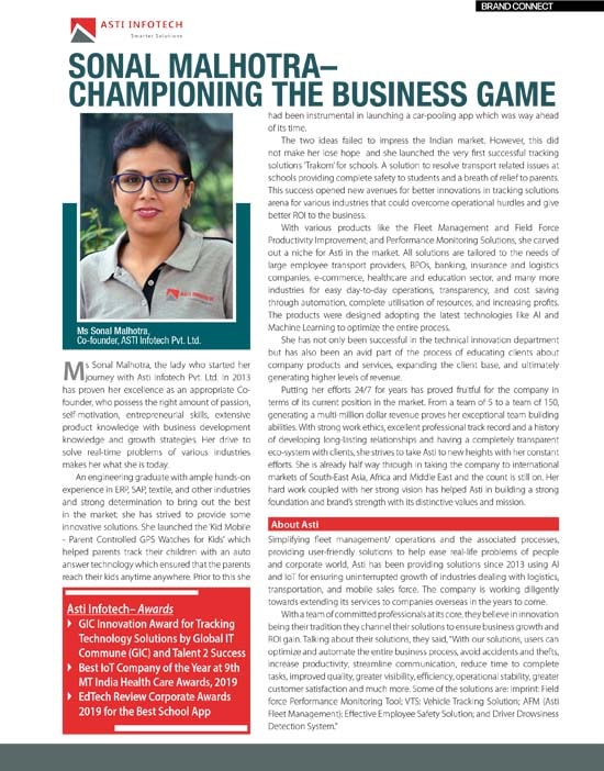 Ms. Sonal -Championing The Business Game